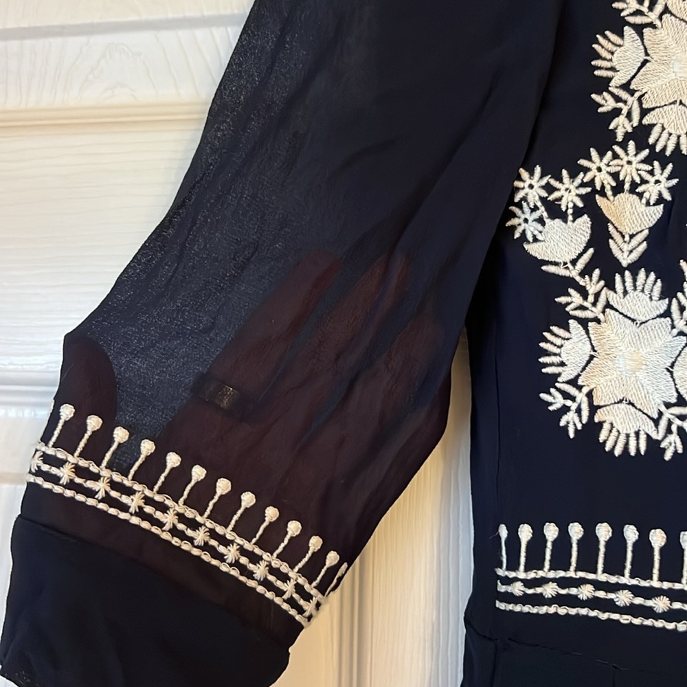 Embroidered French Connection Mini Dress - Picture 3 of 5